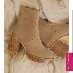 Tan Platform platform  Ankle Boots